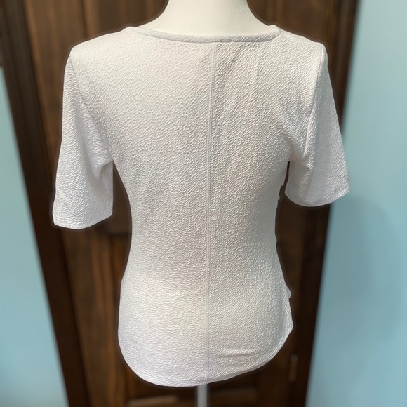 Deletta Anthropologie Ruched Ripple-Front Top - Picture 3 of 7